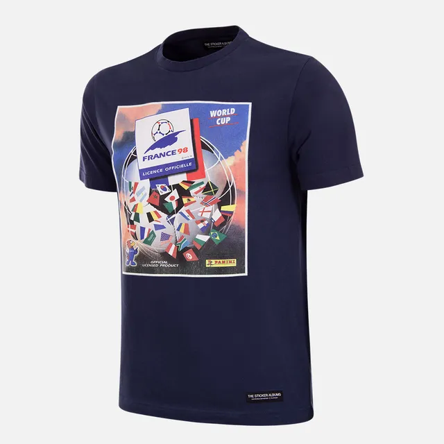 copa-panini-fifa-frankreich-1998-t-shirt-blau-baumwolle-herren image 1