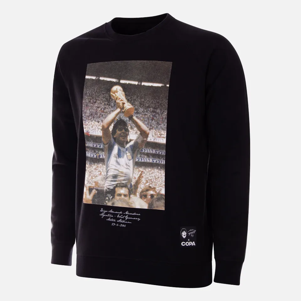 copa-classic-sweaters-maradona-argentinien-1986-pullover-schwarz-baumwolle image 1