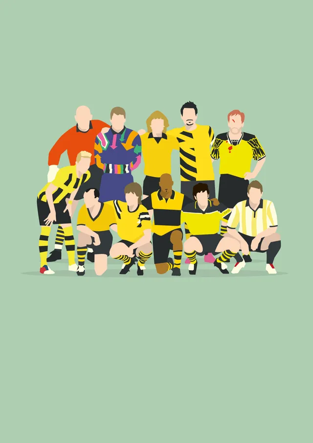 hands-of-god-prints-dortmund-allstars-kunstdruck-a3-bvb image 1