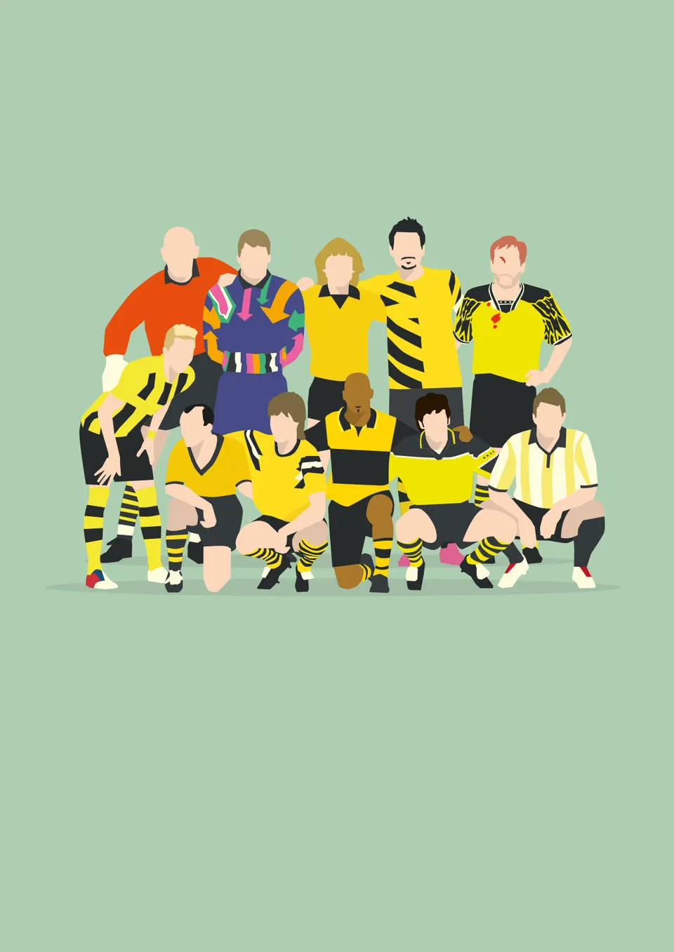 hands-of-god-prints-dortmund-allstars-kunstdruck-a3-bvb image 1