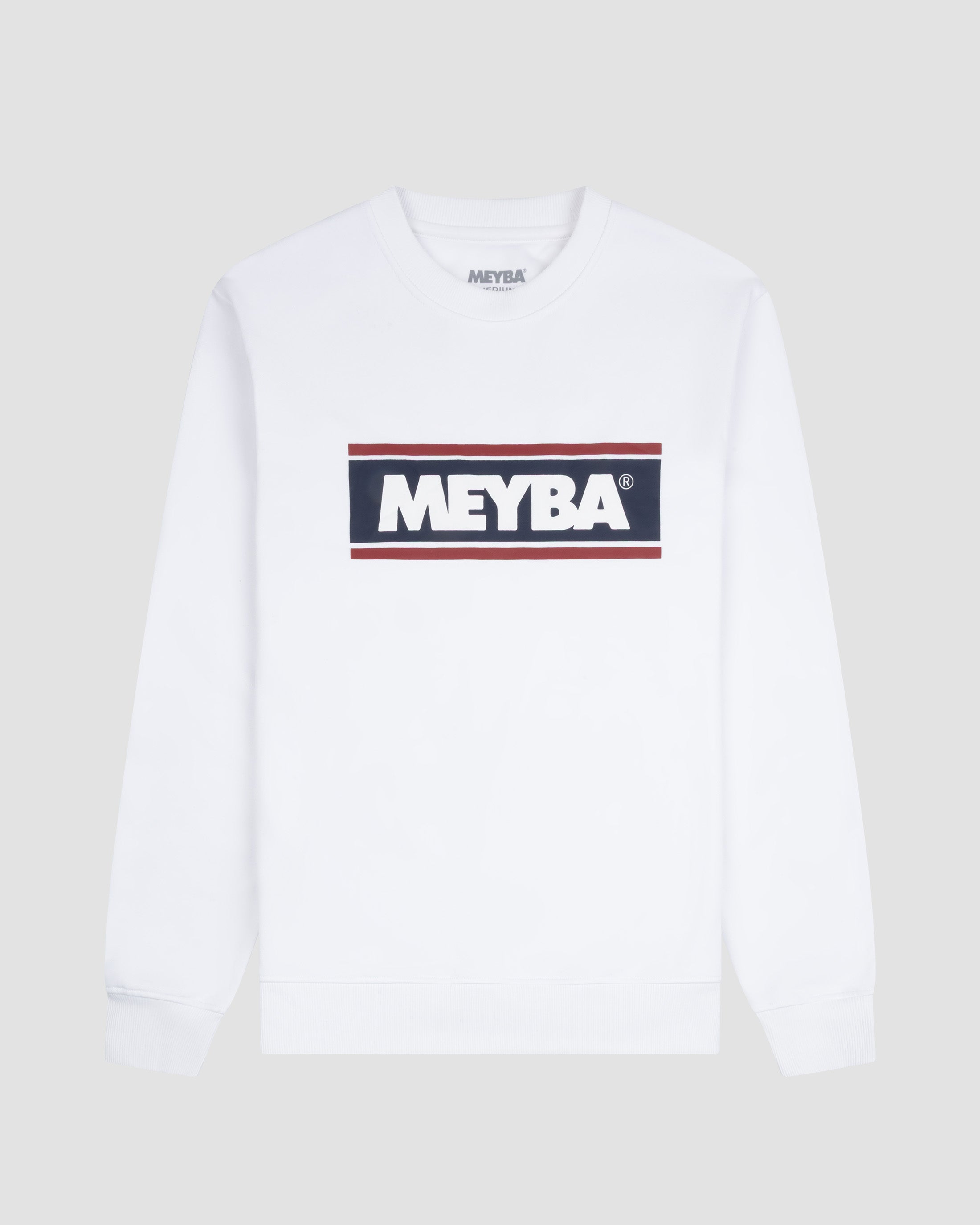 meyba-casa-crew-sweat-sweatshirt-weiss-baumwolle-rundhals-m image 1