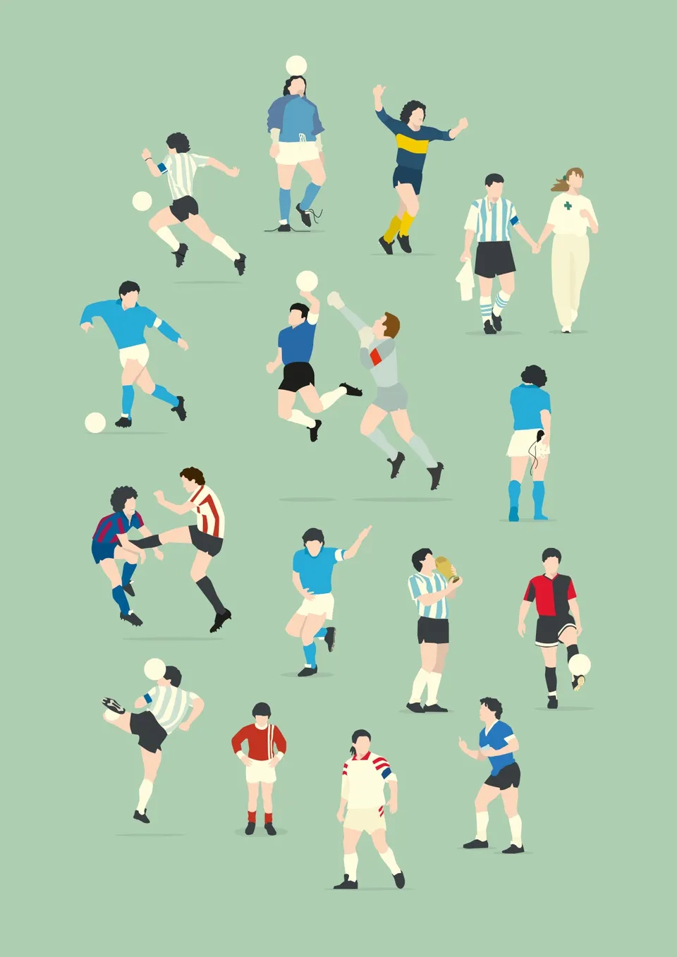 hands-of-god-golden-touch-print-50x70-cm-maradona image 1