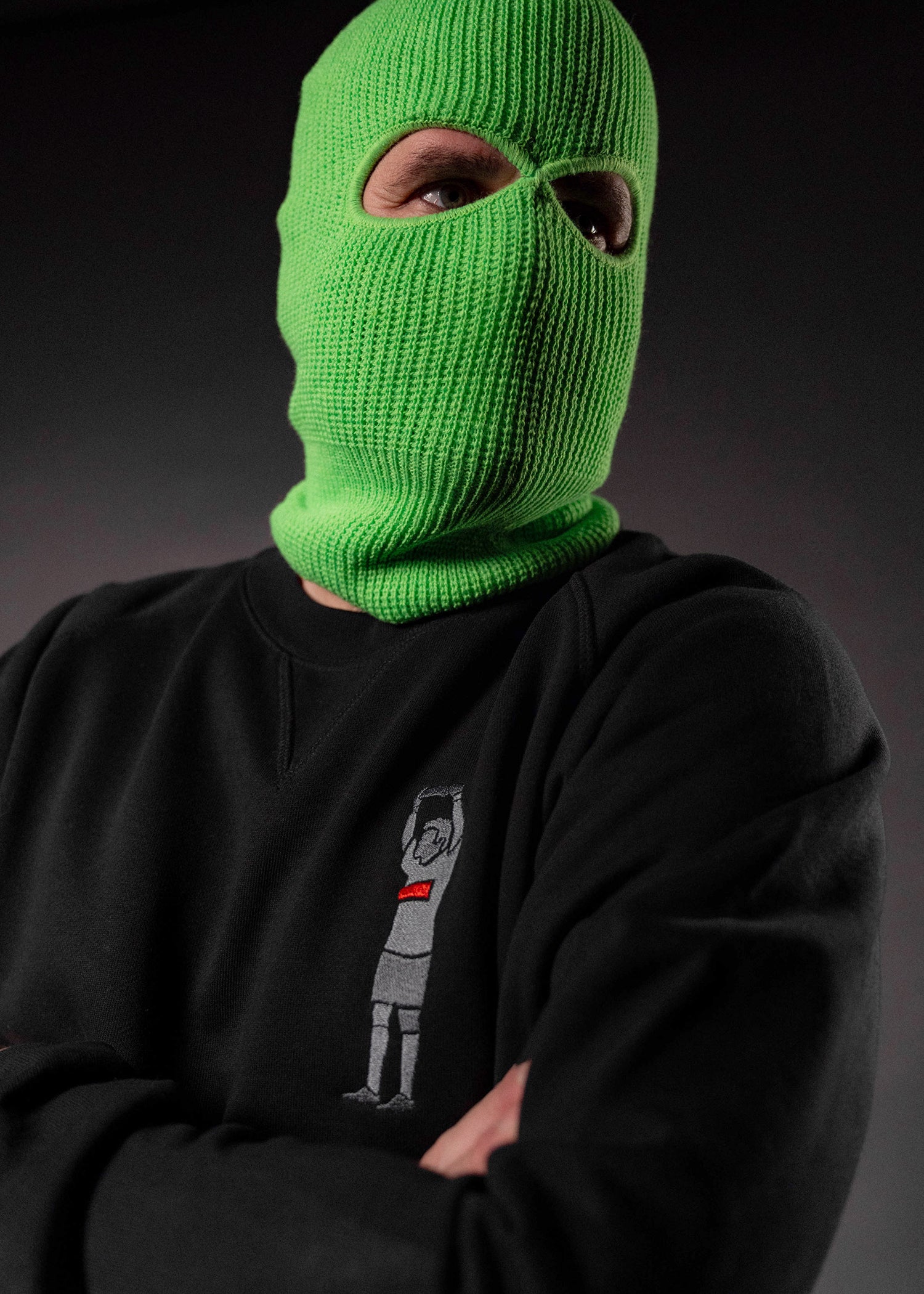 hands-of-god-legendo-crewneck-schwarz-stick-bio-baumwolle image 2