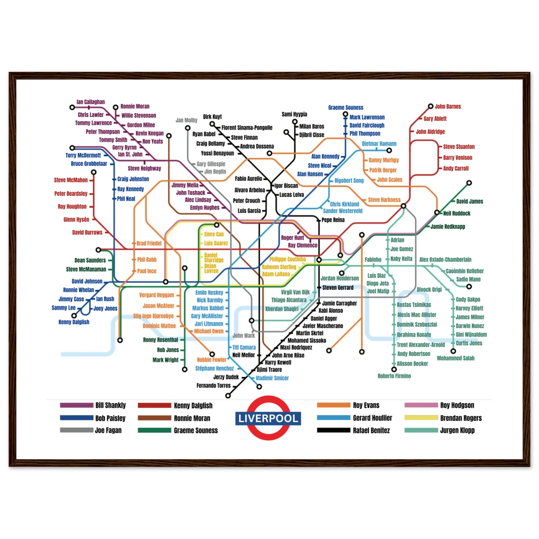 anfield-liverpool-lines-kunstdruck-gerahmt-u-bahn-karte-manager image 6