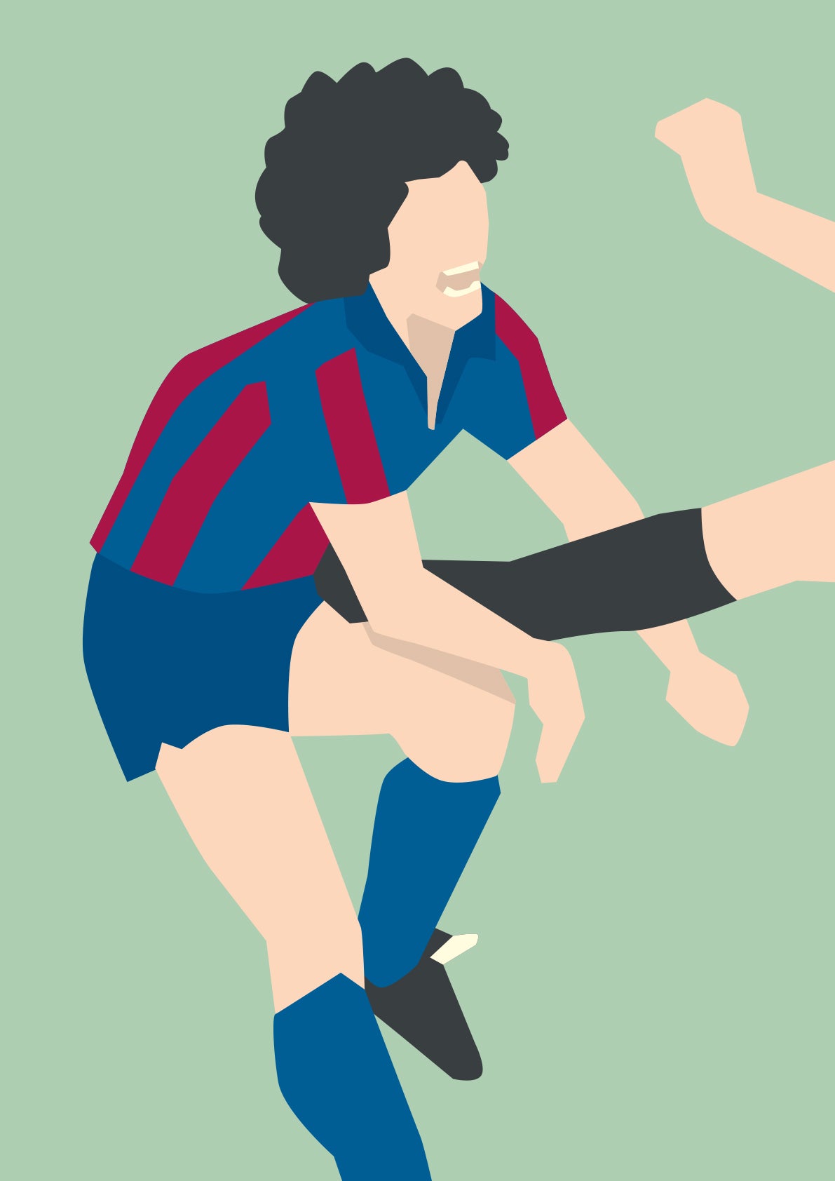 hands-of-god-golden-touch-print-50x70-cm-maradona image 5