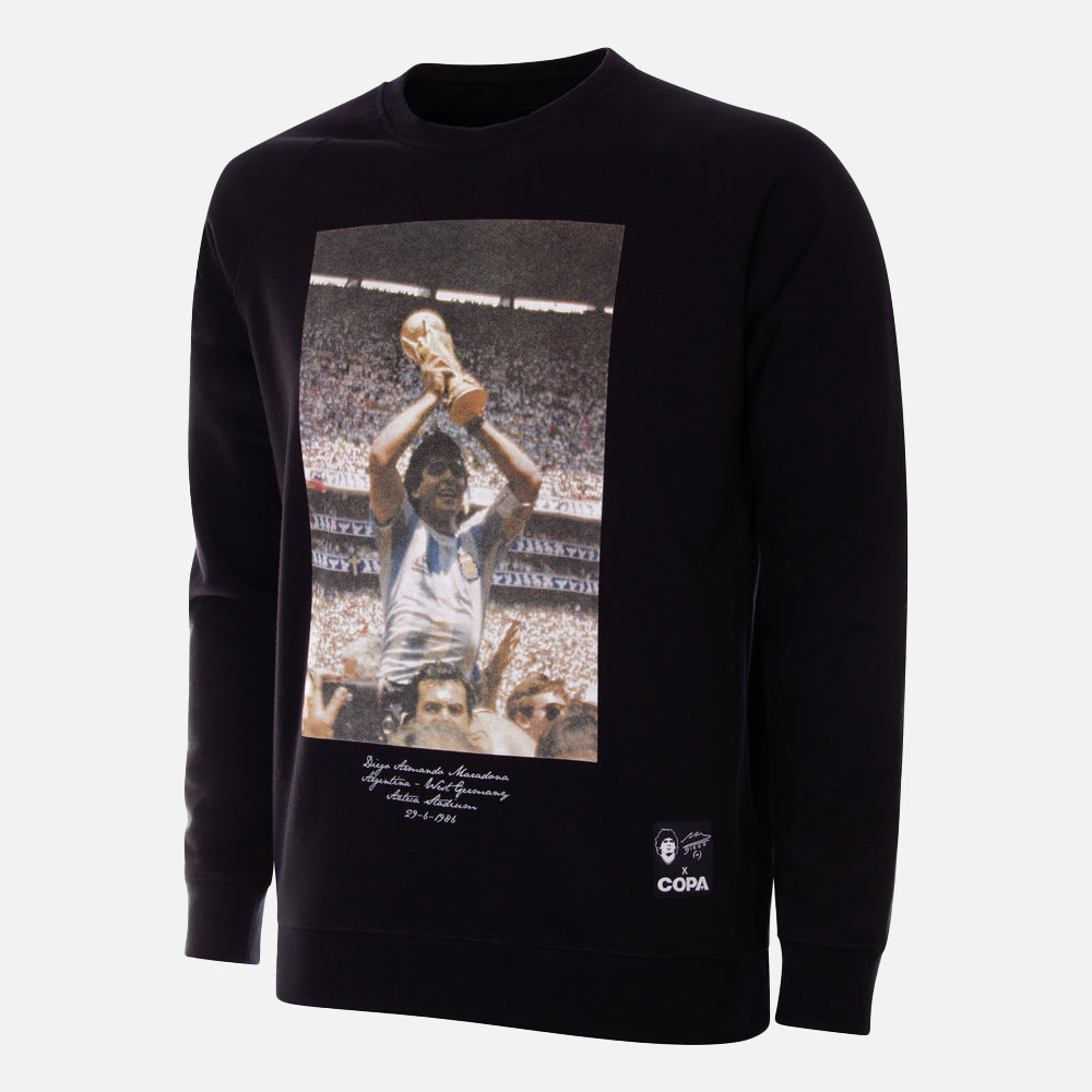 copa-classic-sweaters-maradona-argentinien-1986-pullover-schwarz-baumwolle image 1