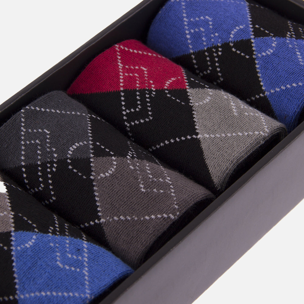 copa-classic-argyle-socken-box-set-schwarz-40-46-retro image 2