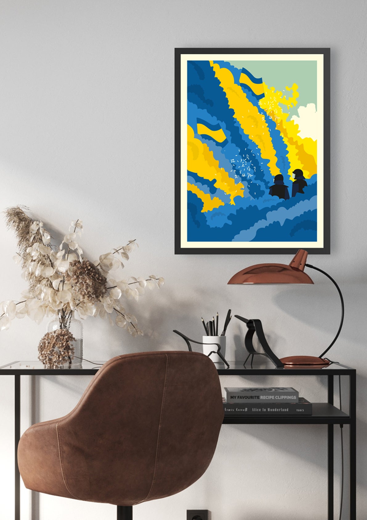 hands-of-god-prints-stands-kunstdruck-braunschweig-blau-gelb-a3 image 2