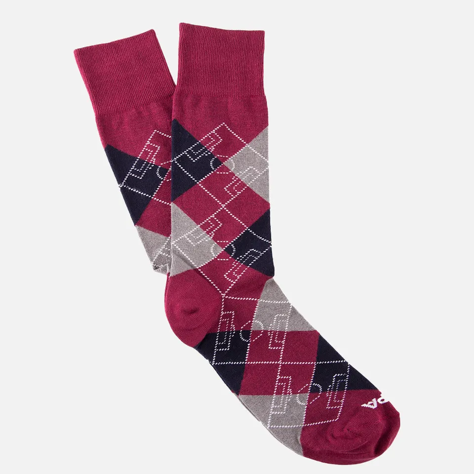 copa-socks-argyle-fu-ballplatz-socken-rot-40-46 image 1