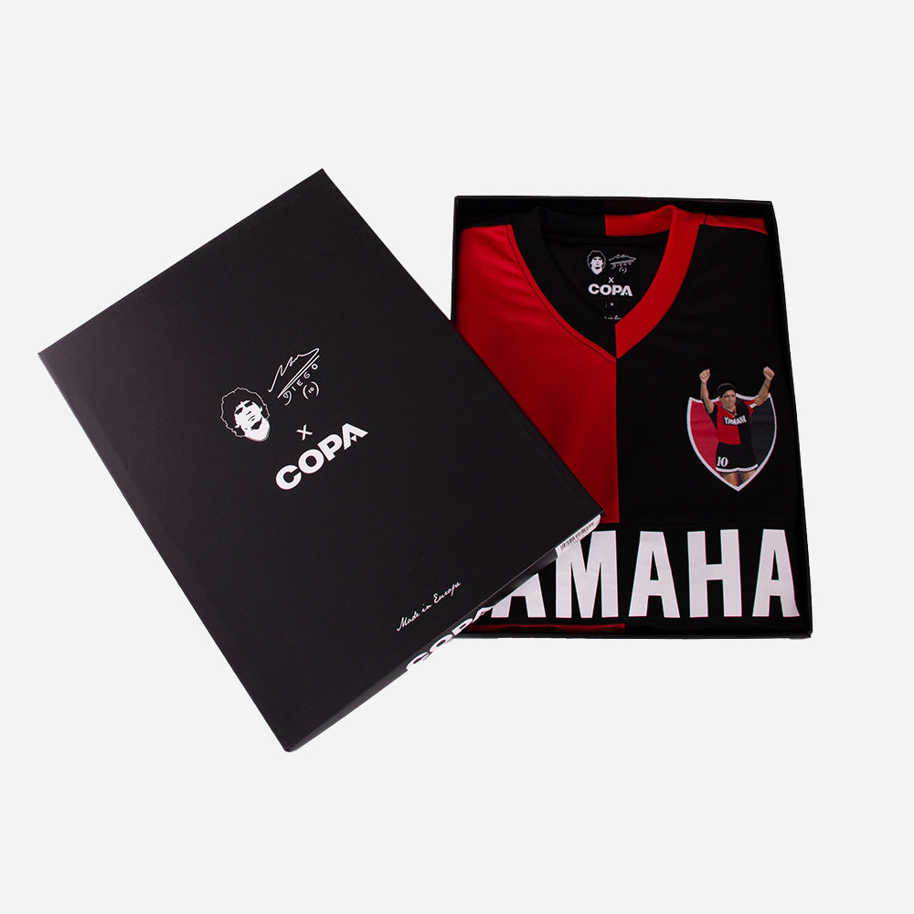copa-classic-maradona-newell-s-old-boys-1993-retro-fu-balltrikot-rot-schwarz image 8