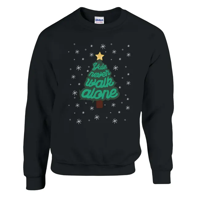 anfield-apparel-yule-never-walk-alone-weihnachtspullover-unisex-tannenbaum image 1
