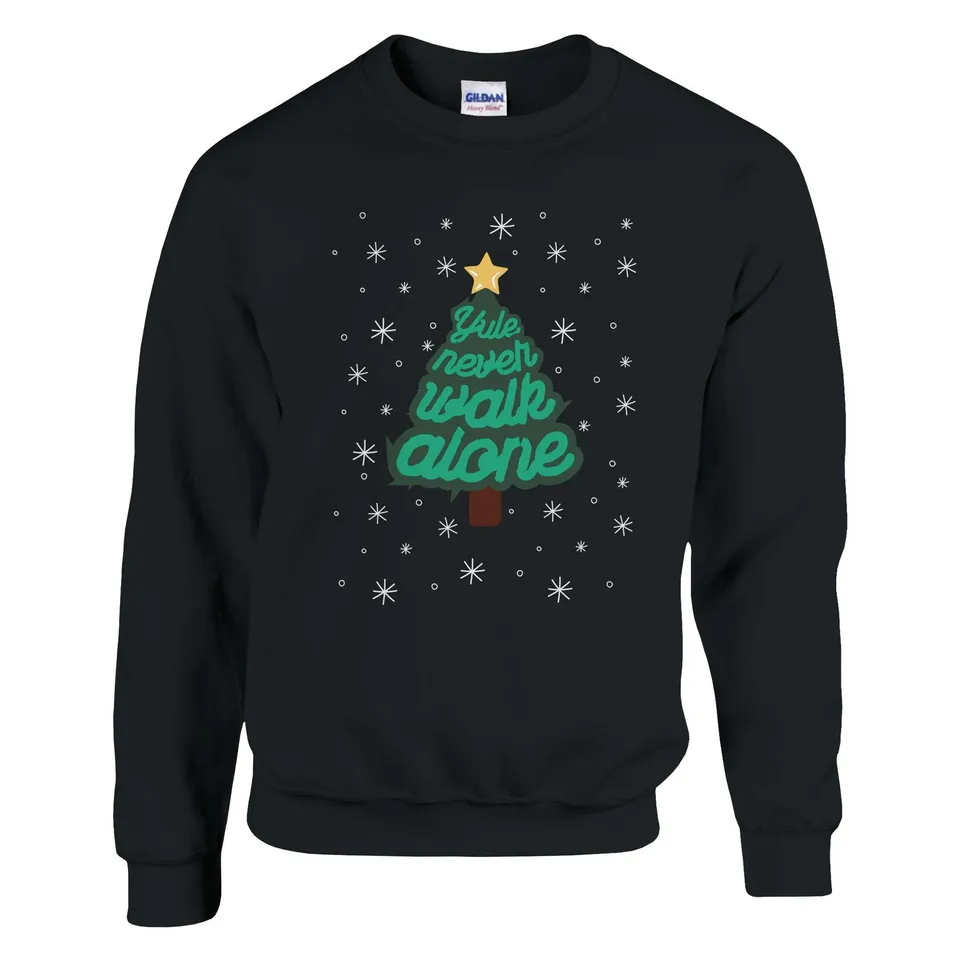 anfield-apparel-yule-never-walk-alone-weihnachtspullover-unisex-tannenbaum image 1