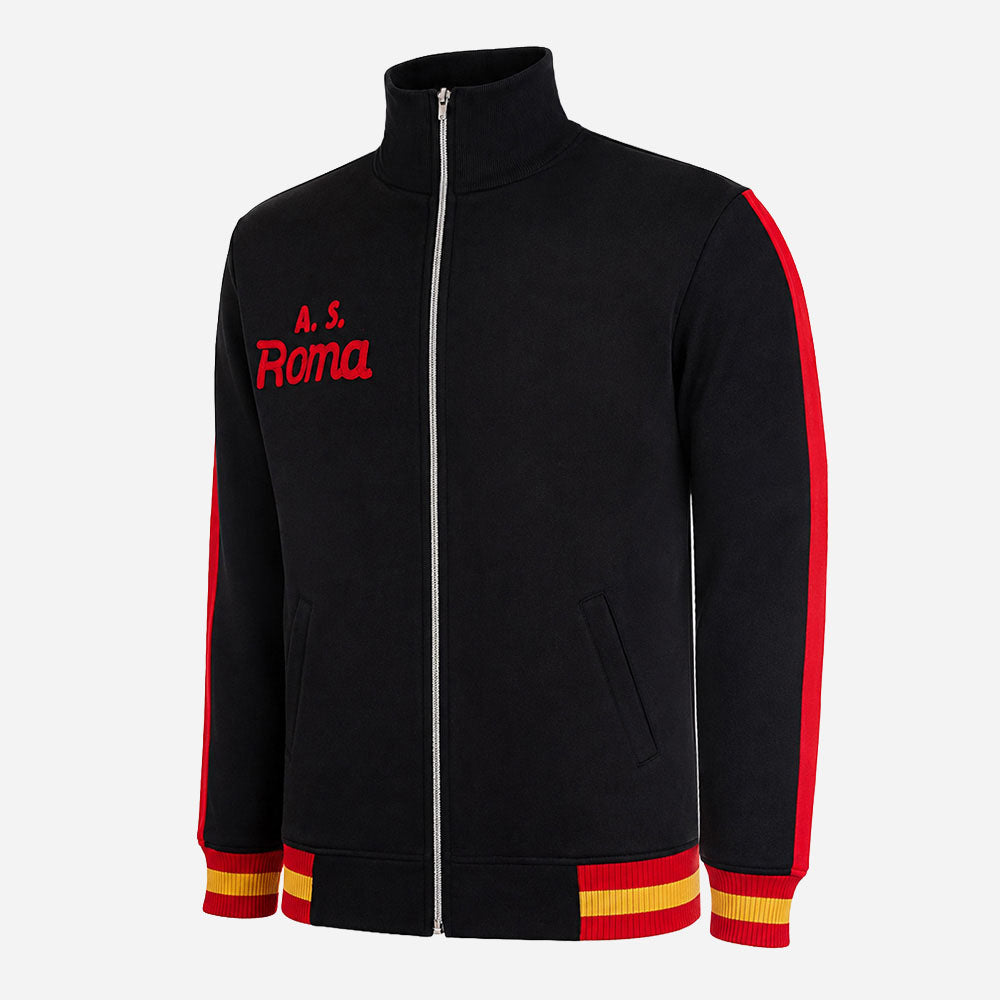 copa-classic-as-rom-1977-78-retro-fu-balljacke-schwarz-herren image 1