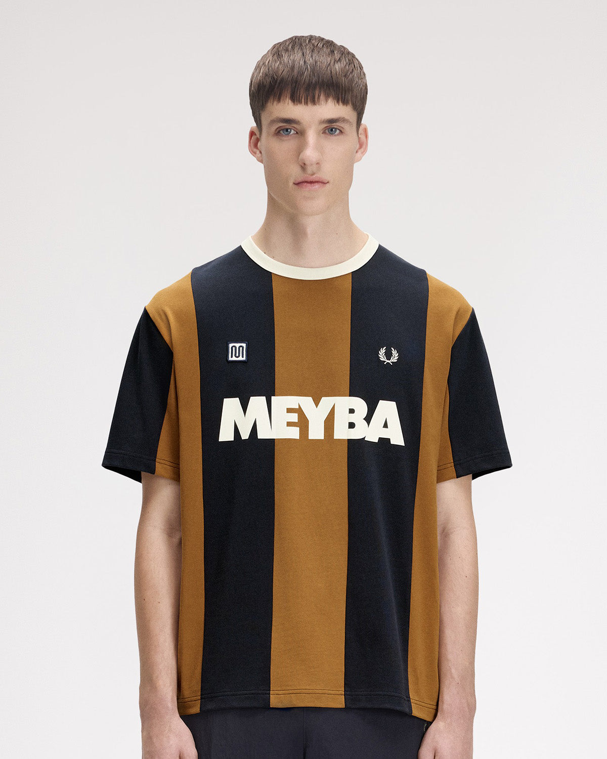 meyba-x-fred-perry-cut-n-sew-tee-sm2162-t-shirt-navy-braun image 3