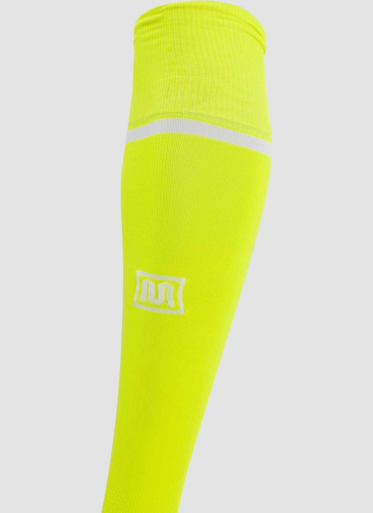 meyba-footless-football-sock-fu-ballstutzen-fluro-yellow-white image 3