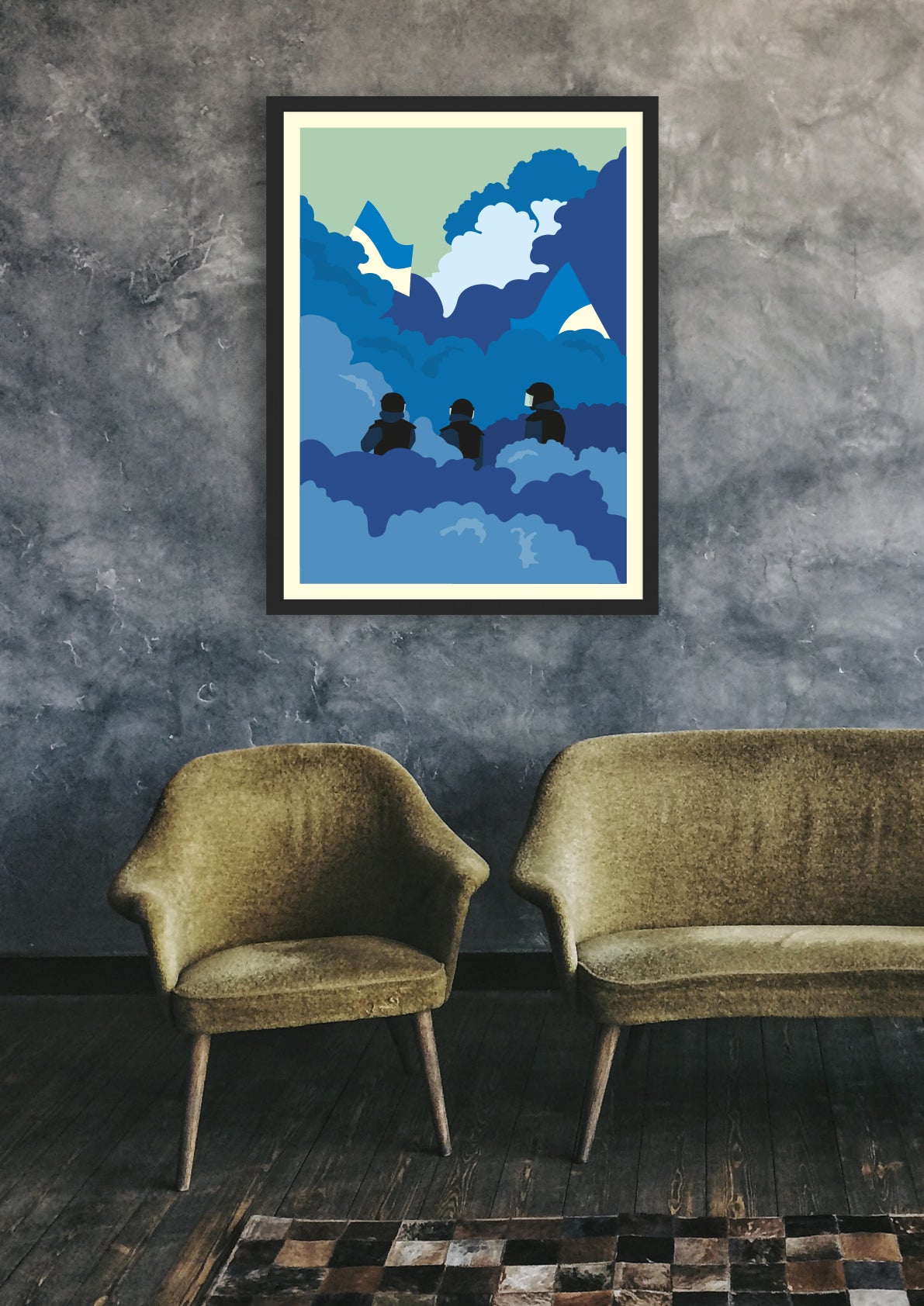 hands-of-god-prints-stands-poster-blau-a3-stadion-pyro image 2