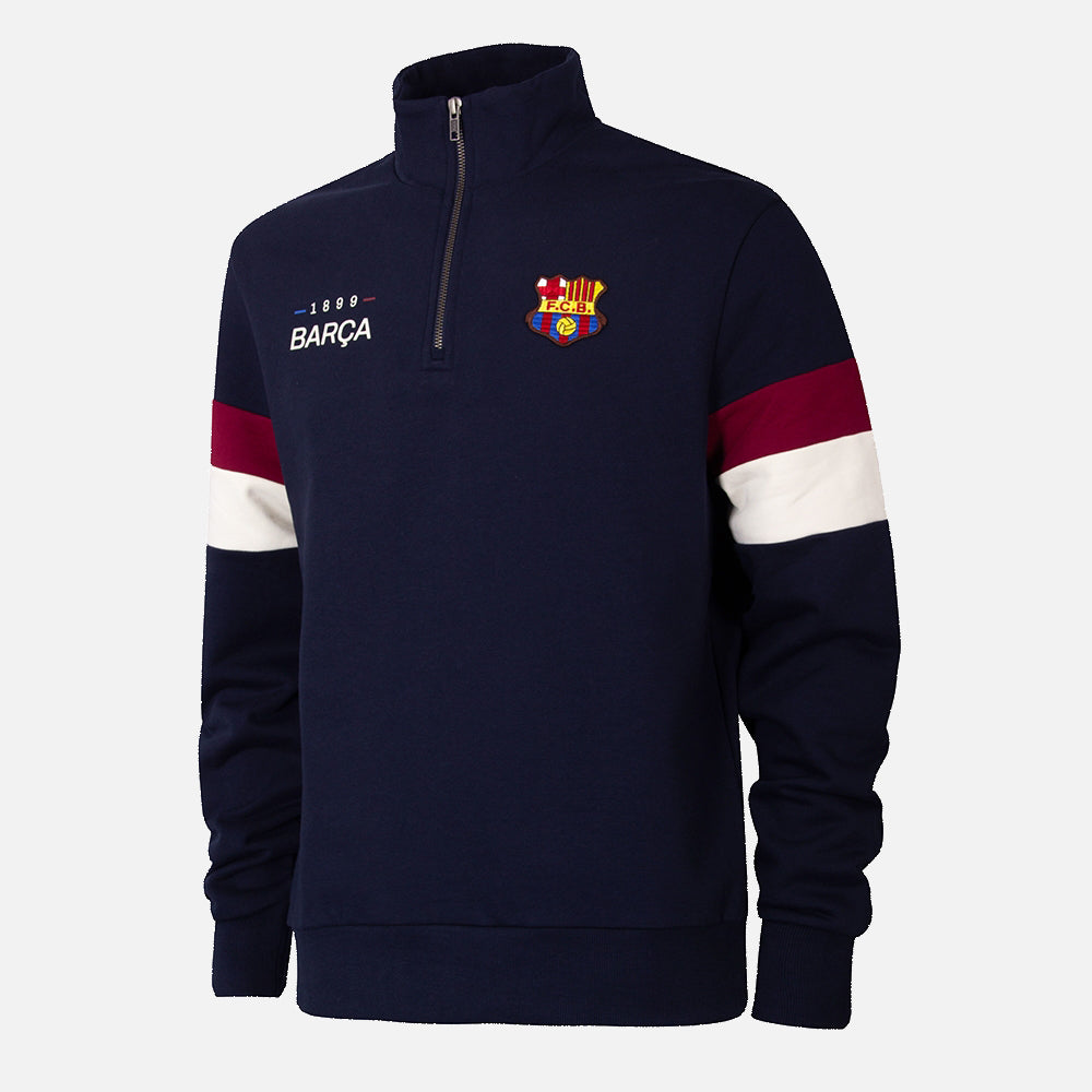 copa-classic-fc-barcelona-1899-half-zip-pullover-marineblau image 1