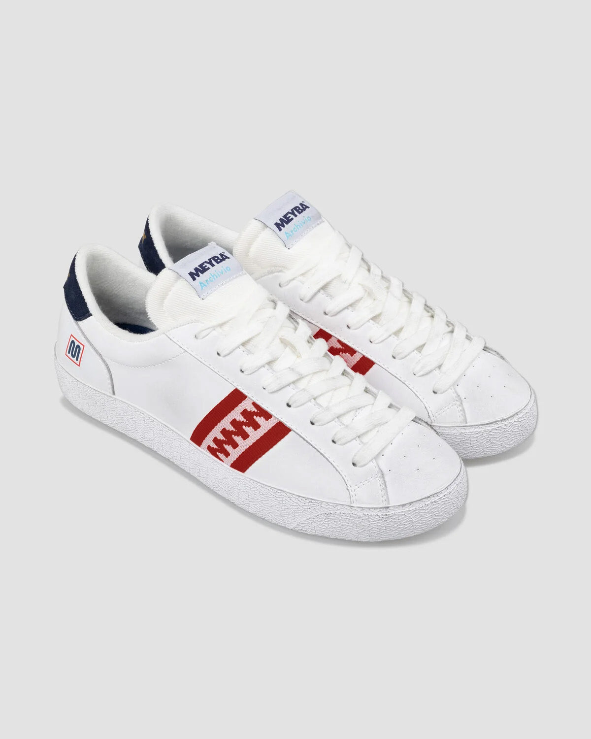 meyba-archivio-micro-leather-sneaker-wei-rot-leder image 3