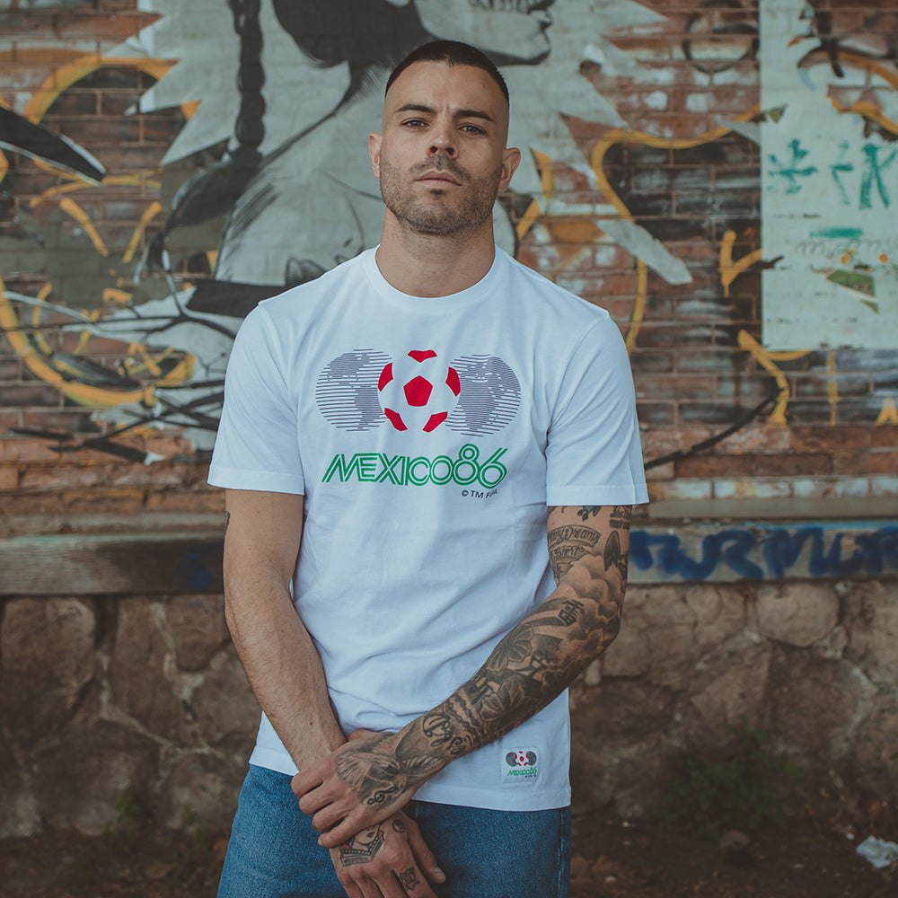 copa-classic-mexiko-1986-weltmeister-t-shirt-wei-baumwolle image 2