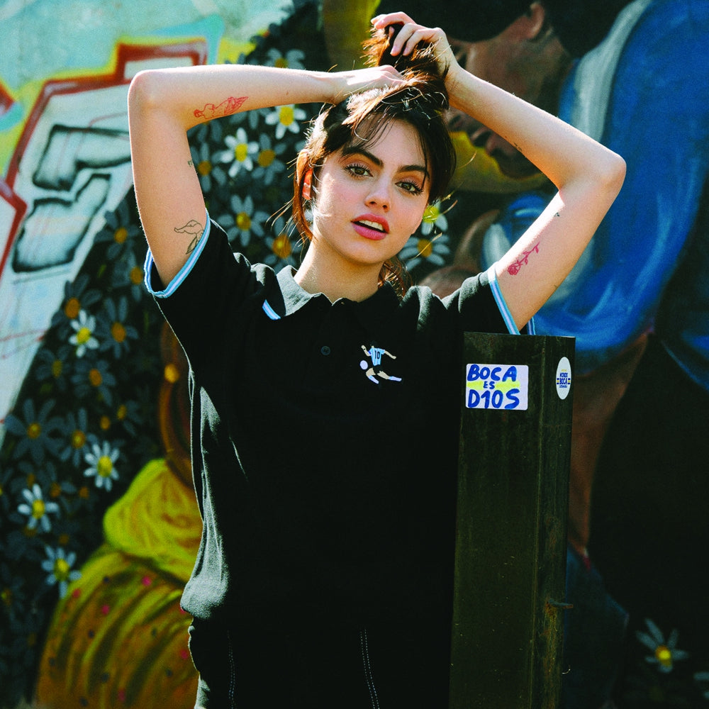 copa-polo-maradona-x-argentinien-poloshirt-schwarz-stickerei image 2
