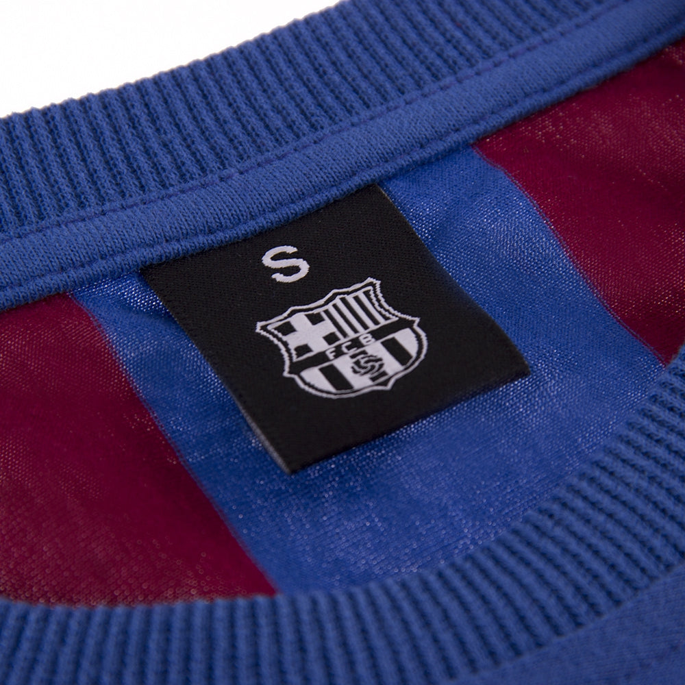 copa-fc-barcelona-kapit-n-retro-t-shirt-blau-rot-bio-baumwolle image 3