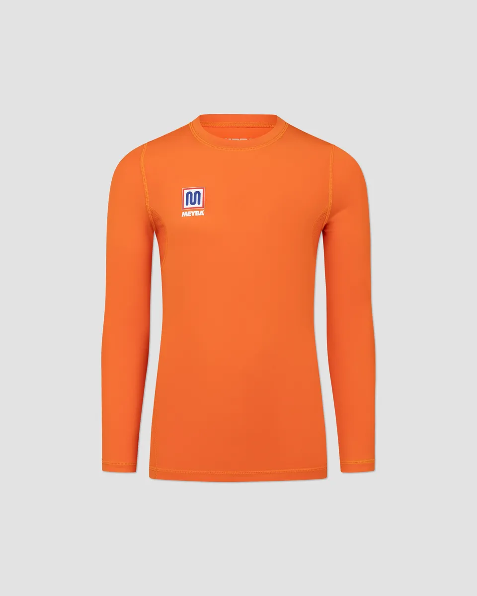 meyba-youth-long-sleeve-base-layer-longsleeve-orange-kompression image 1