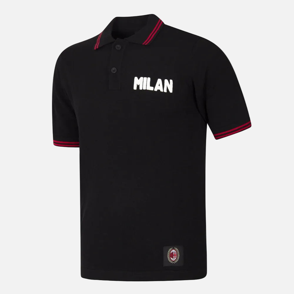 copa-ac-milan-1960-s-embroidery-polo-herren-schwarz-stickerei image 1