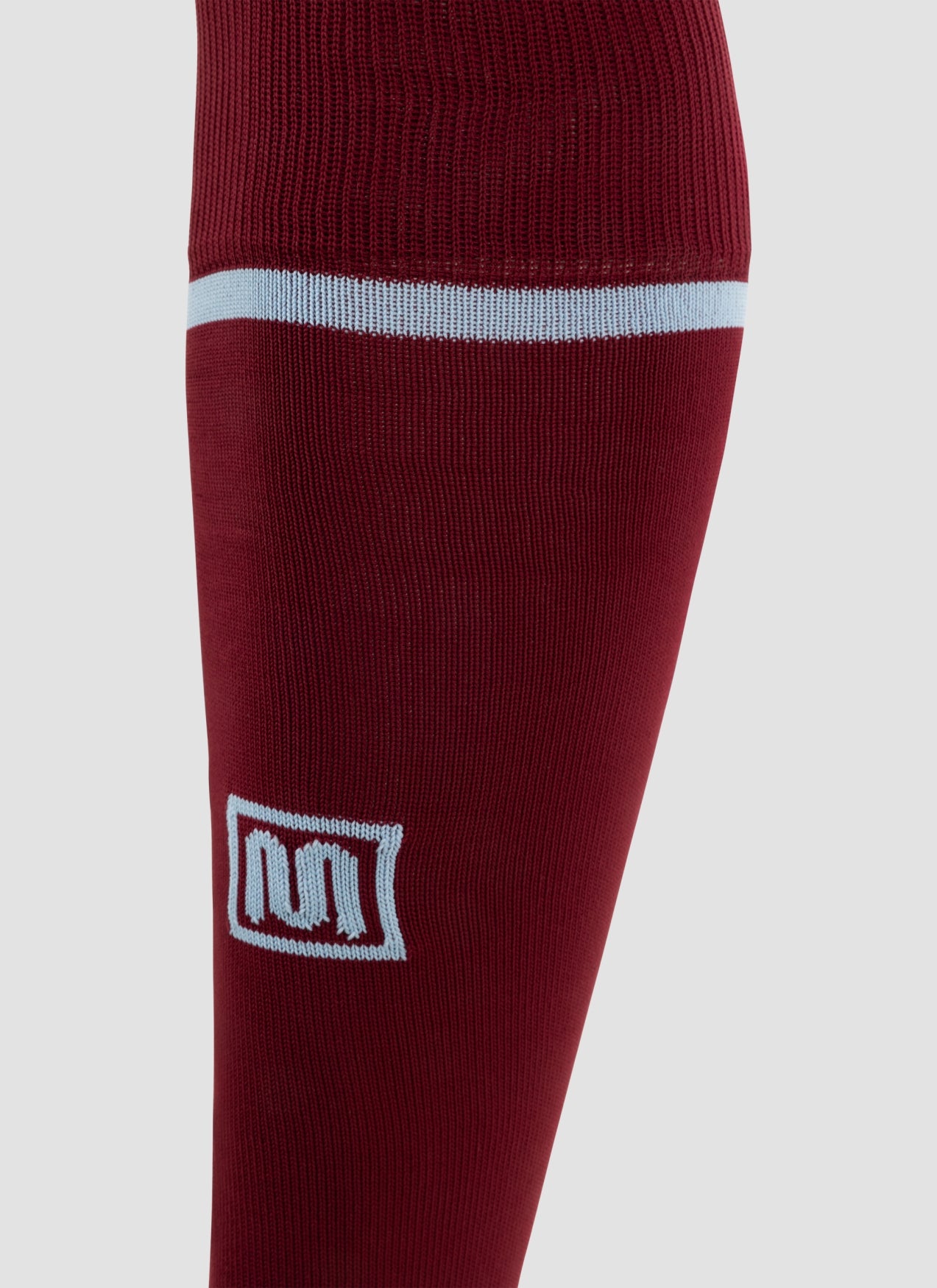meyba-footless-football-sock-fu-ballstutzen-claret-bluebell-schienbein image 3