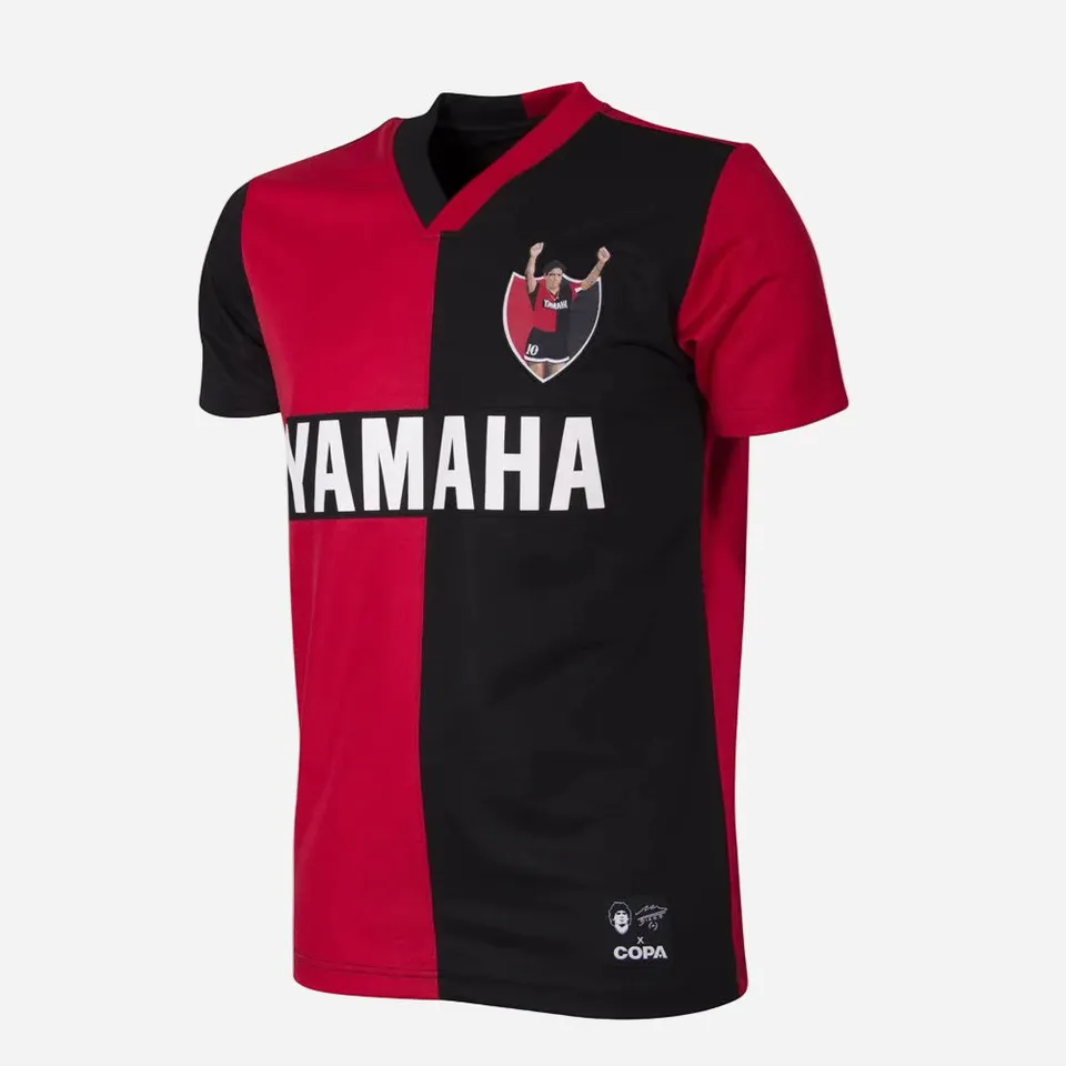 copa-classic-maradona-newell-s-old-boys-1993-retro-fu-balltrikot-rot-schwarz image 1