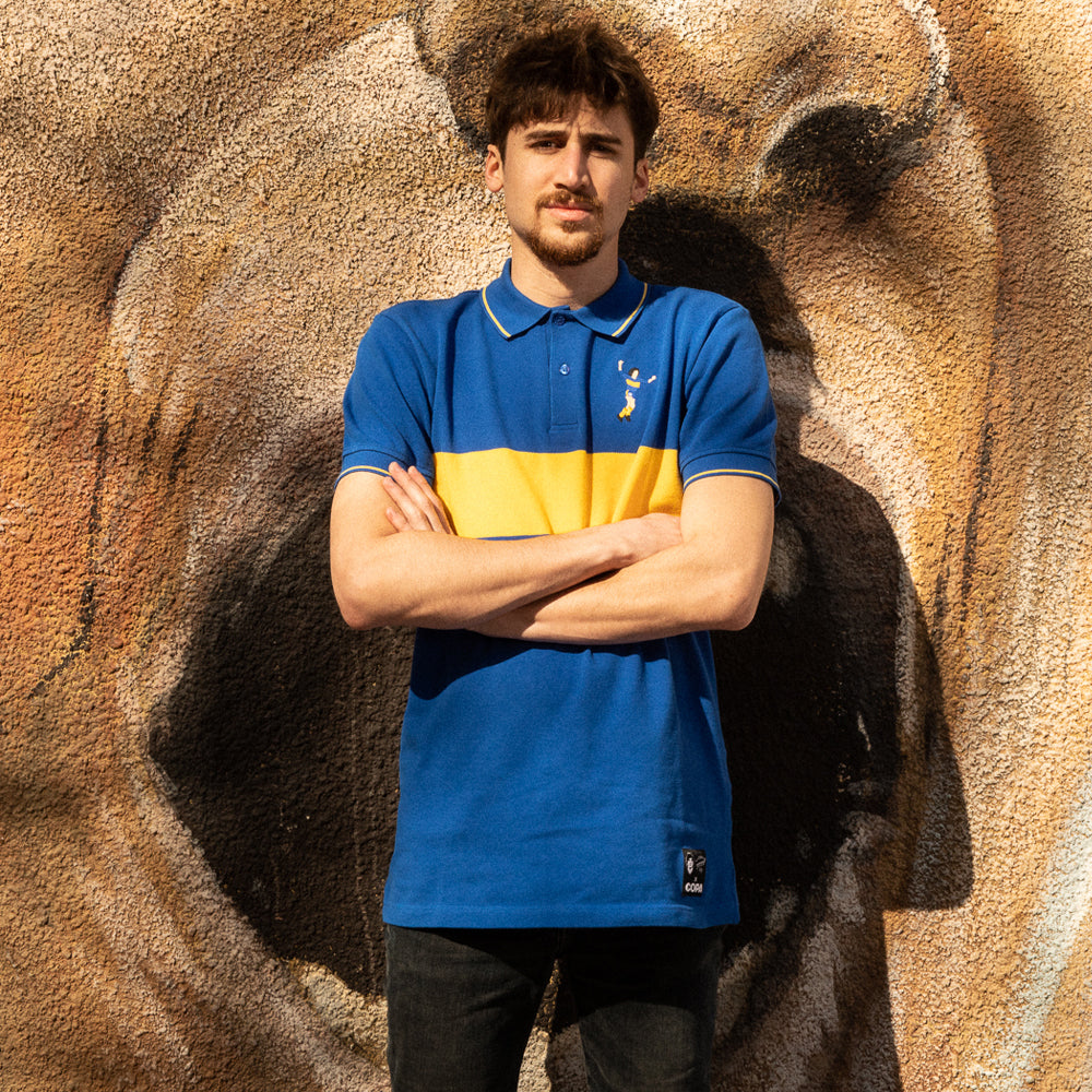 copa-classic-maradona-x-copa-boca-polo-blau-gelb-stick-baumwolle image 2