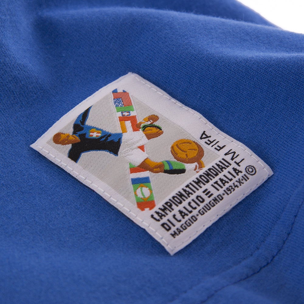 copa-classic-t-shirts-italien-1934-emblem-t-shirt-blau image 5