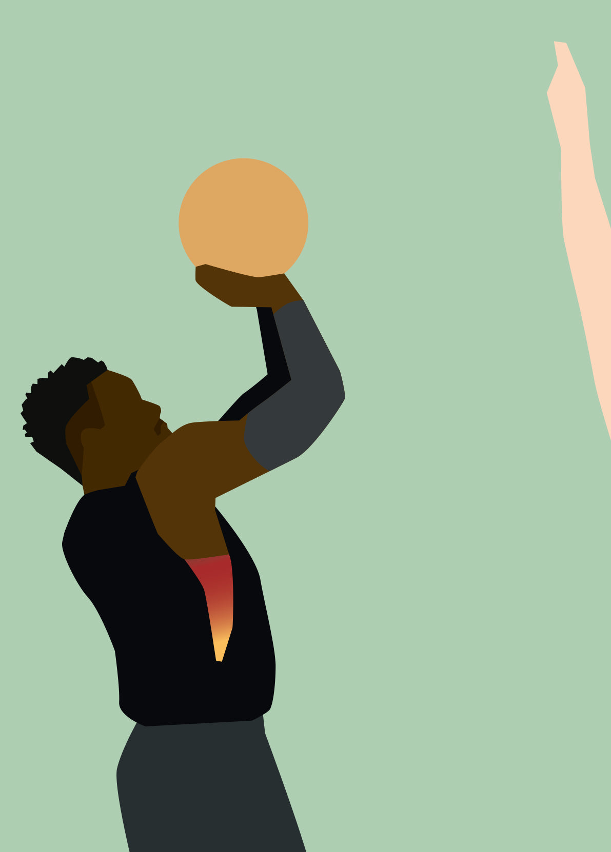 hands-of-god-crunch-time-kunstdruck-a3-schr-der-basketball image 3