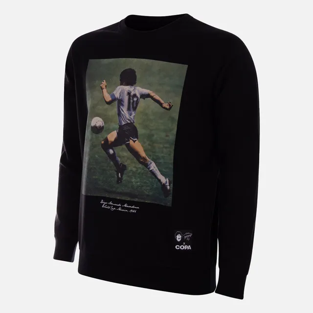 copa-classic-maradona-1986-weltmeister-pullover-schwarz-baumwolle image 1