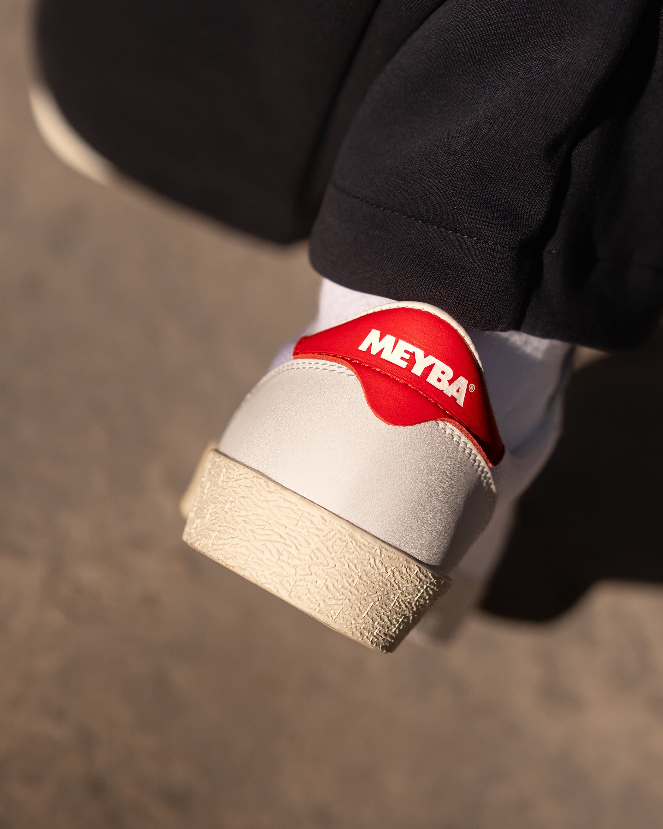 meyba-fuori-leather-mesh-sneaker-wei-rot-leder image 2