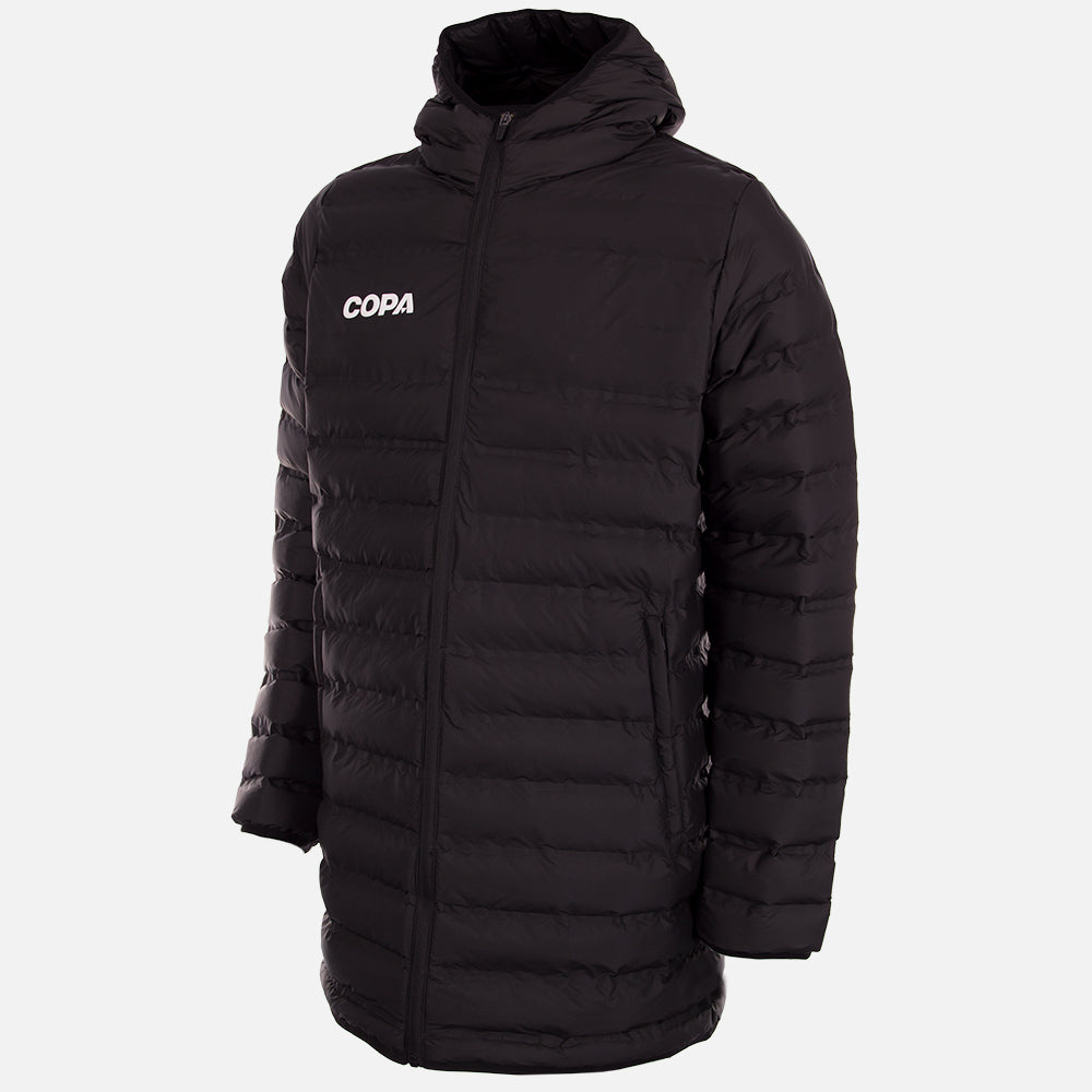 copa-classic-football-lange-pufferjacke-kapuze-schwarz-regular-fit image 1