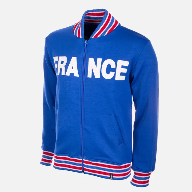 copa-frankreich-1960er-retro-fu-balljacke-blau image 1