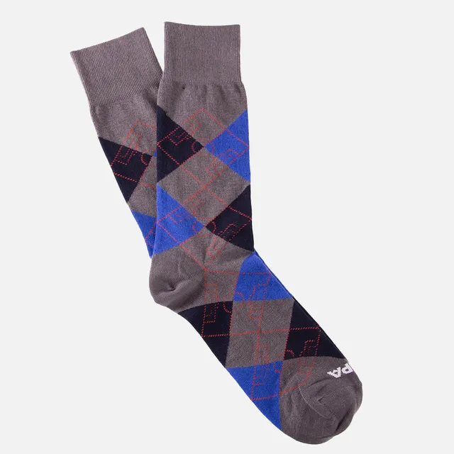 copa-argyle-fu-ballplatz-socken-grau-40-46-baumwolle image 1