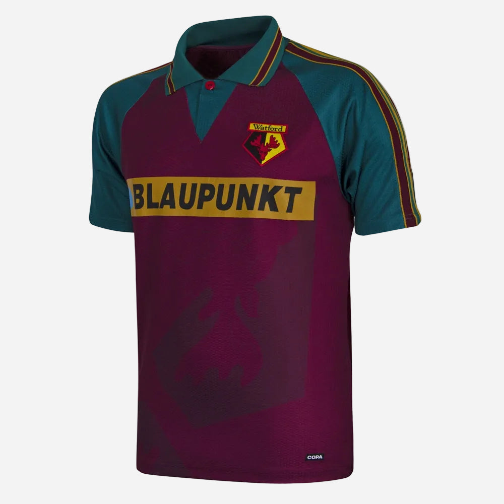 copa-classic-retro-watford-fc-1995-96-ausw-rts-trikot-burgund image 1
