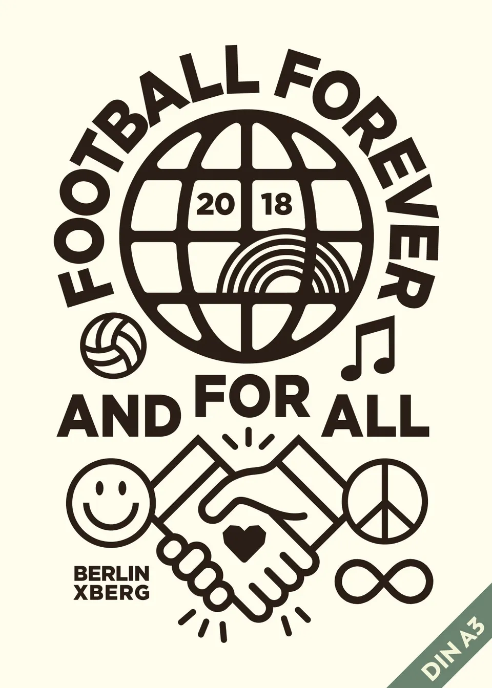 hands-of-god-forever-kunstdruck-a3-football-spruch image 1