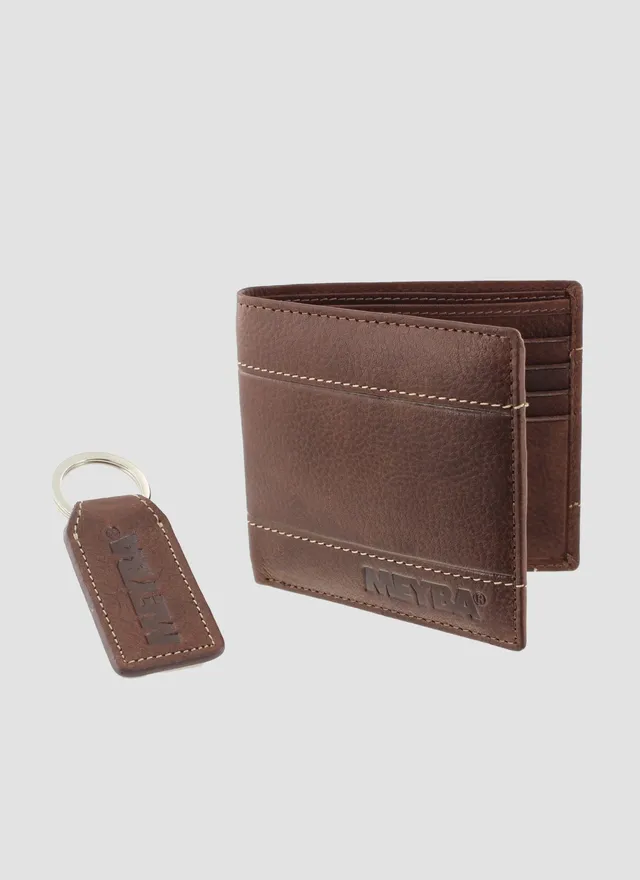 meyba-wallet-keyring-mb241034-geschenkset-braun-leder image 1