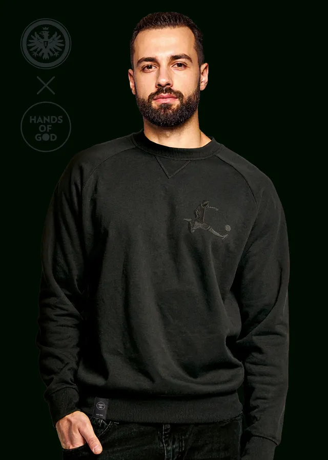 hands-of-god-bruda-crewneck-eintracht-frankfurt-stick-schwarz image 1