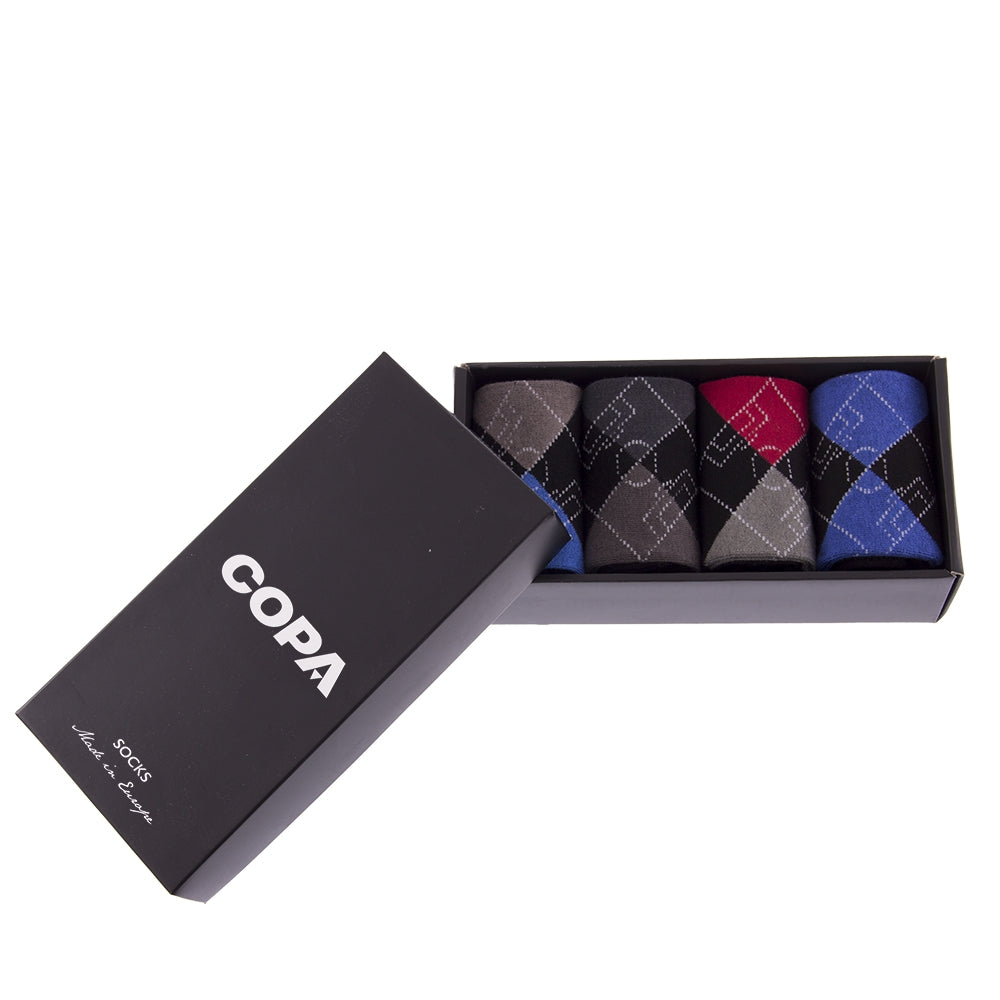 copa-classic-argyle-socken-box-set-schwarz-40-46-retro image 3