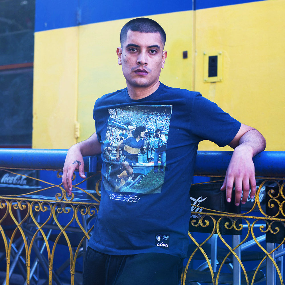 copa-classic-maradona-bombonera-t-shirt-blau-baumwolle image 2