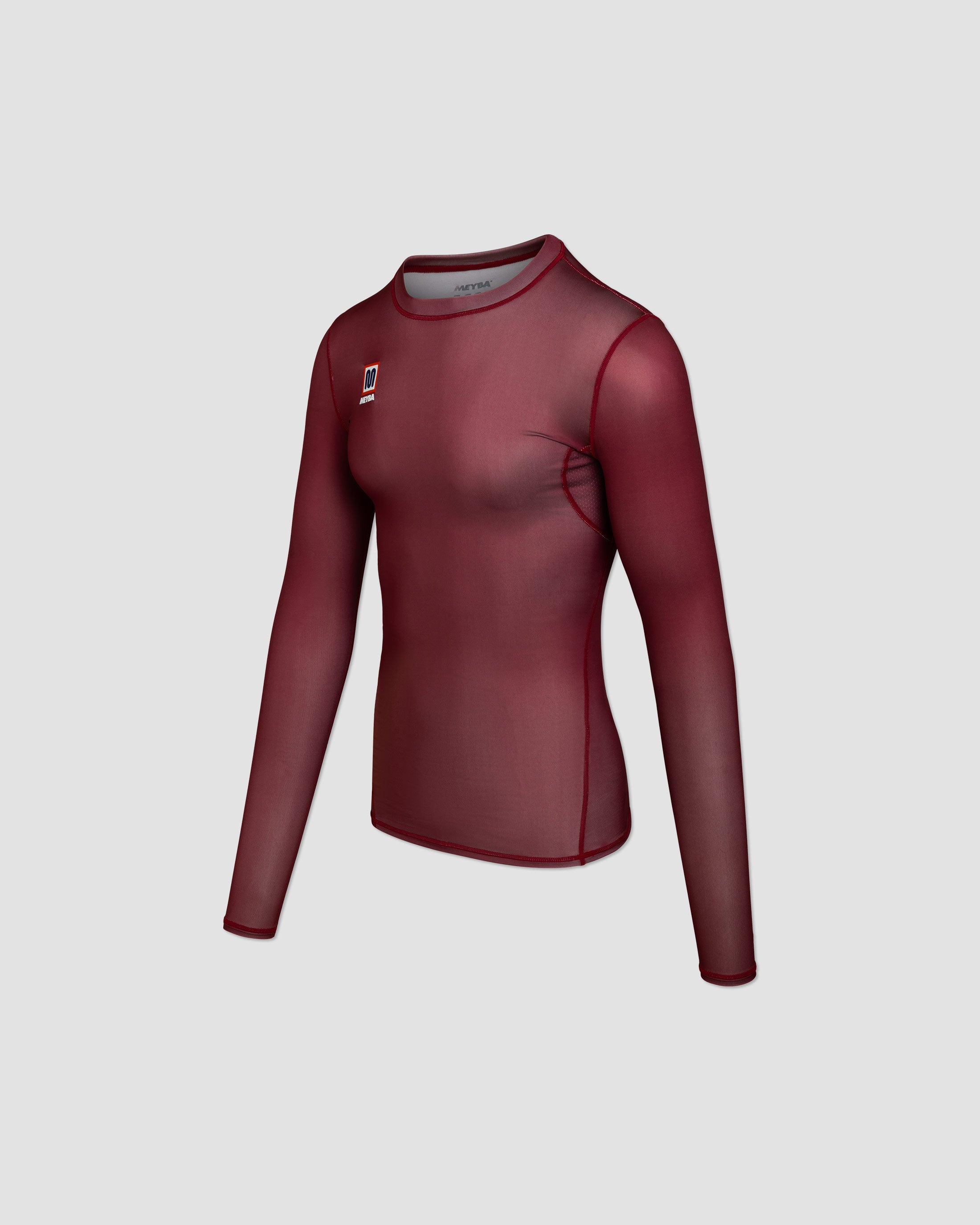 meyba-base-layer-langarmshirt-bordeauxrot-kompression image 2