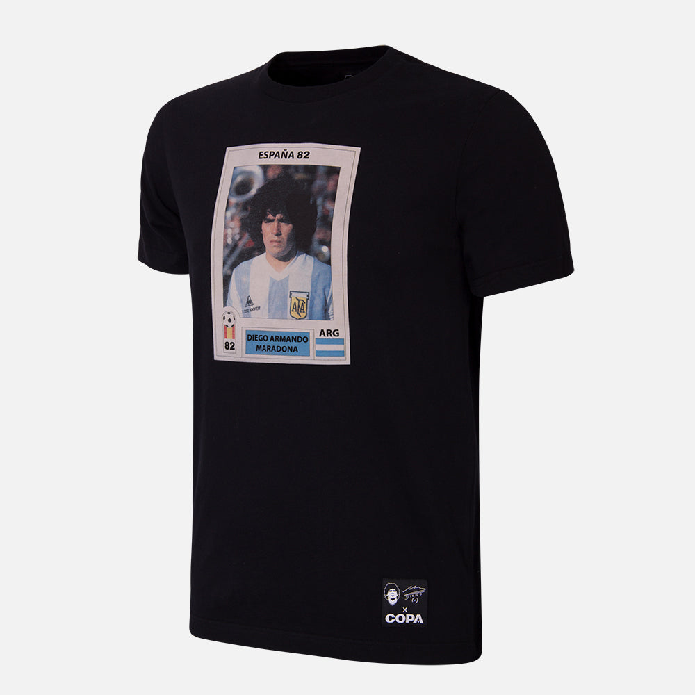 copa-maradona-argentinien-t-shirt-sticker-schwarz-baumwolle image 1