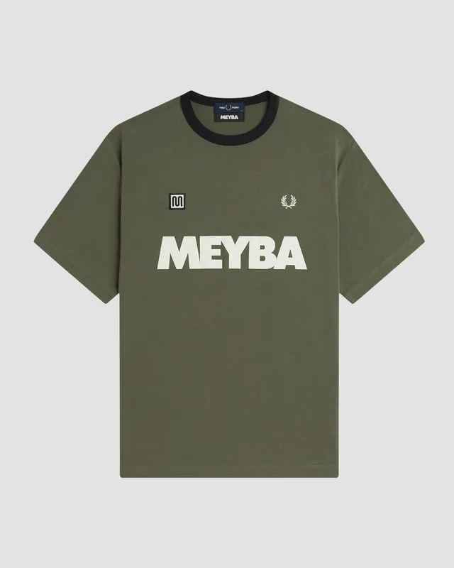 meyba-x-fred-perry-ringer-tee-t-shirt-gr-n-baumwolle image 1