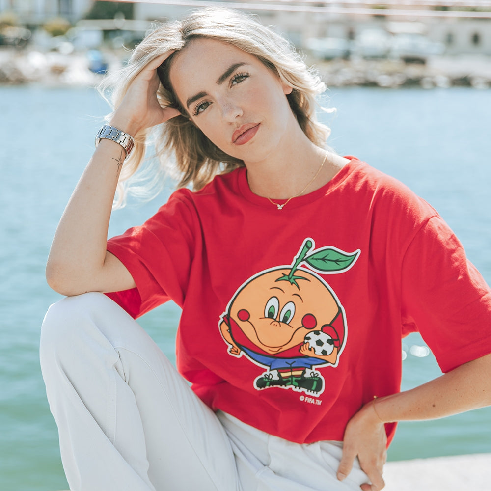 copa-spanien-1982-naranjito-t-shirt-rot-herren-baumwolle image 2