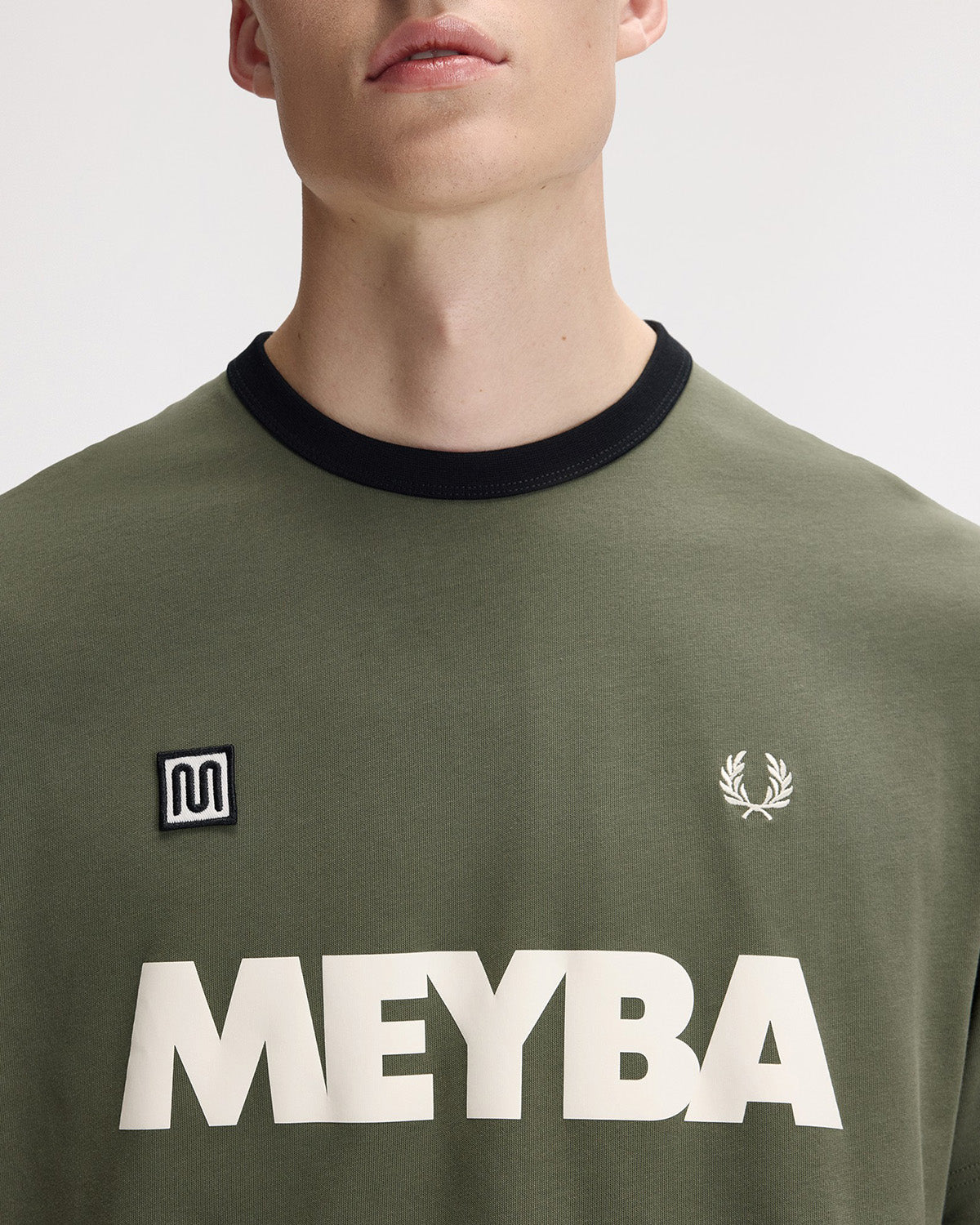 meyba-x-fred-perry-ringer-tee-t-shirt-gr-n-baumwolle image 5