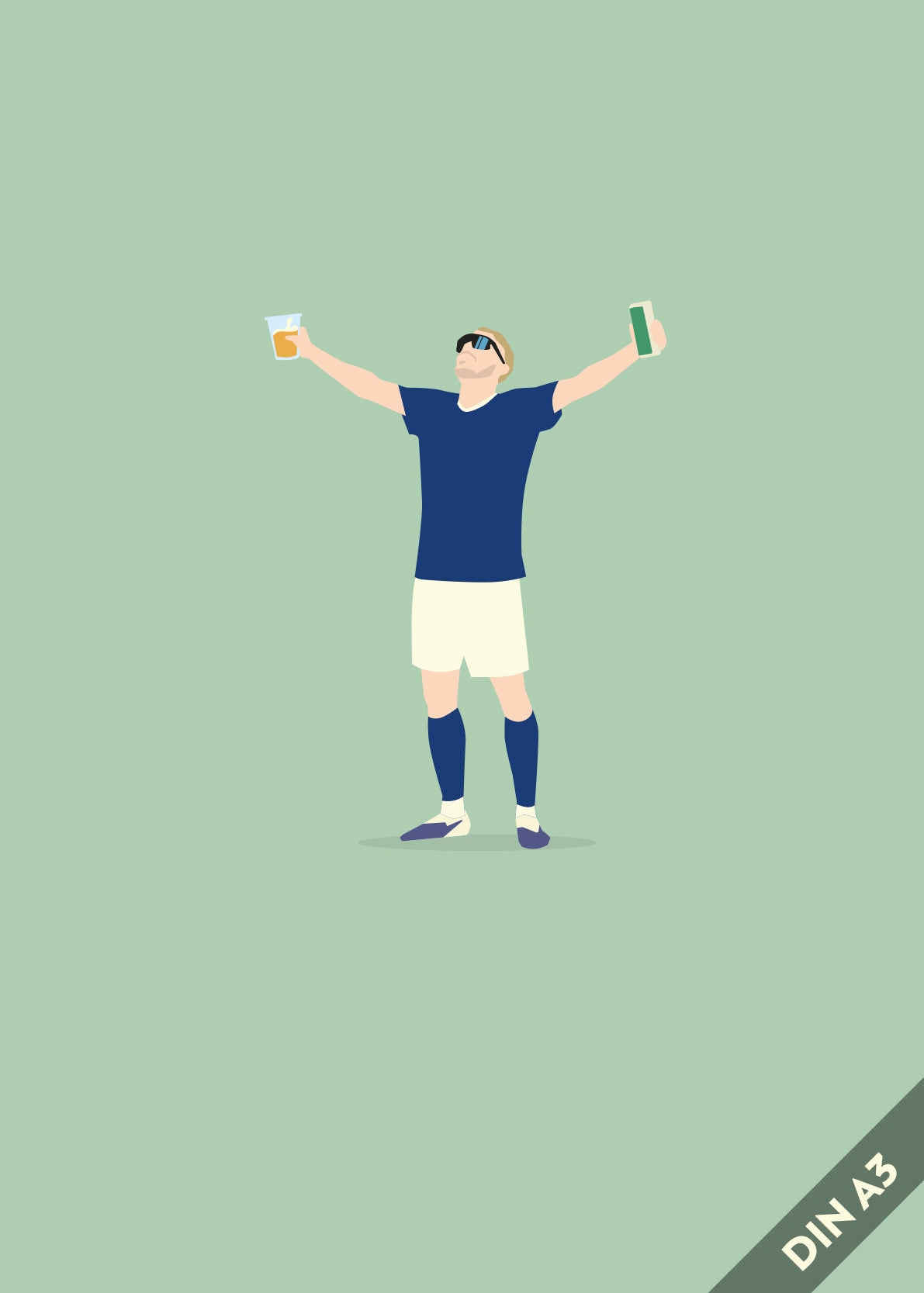 hands-of-god-einer-von-uns-print-a3-schalke-aufstieg image 1