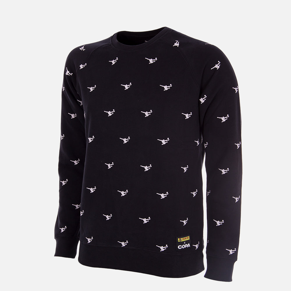 copa-classic-panini-all-over-pullover-schwarz-baumwolle image 1